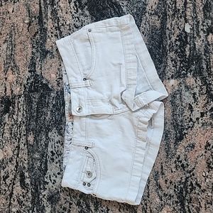 White Jean shorts